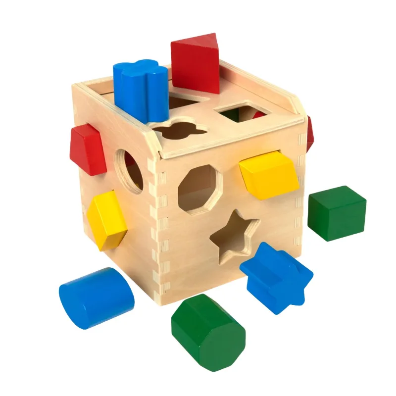 SUNNY, Melissa & Doug, Cubo Quebra Cabeça Formas Geométricas, Acima de 3 anos