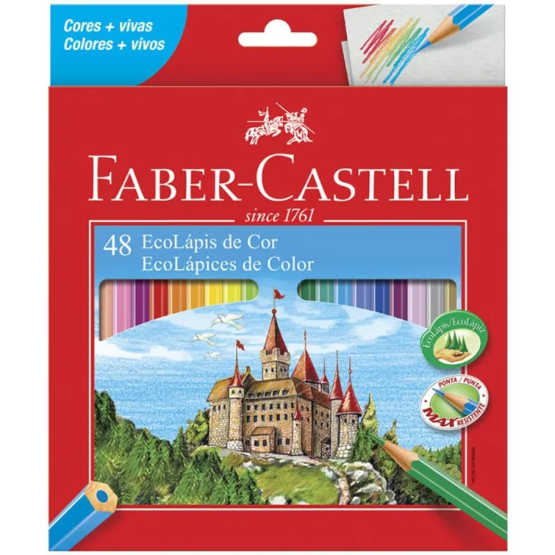 EcoLápis com 48 Cores, Faber-Castell, 120148G, Grafite