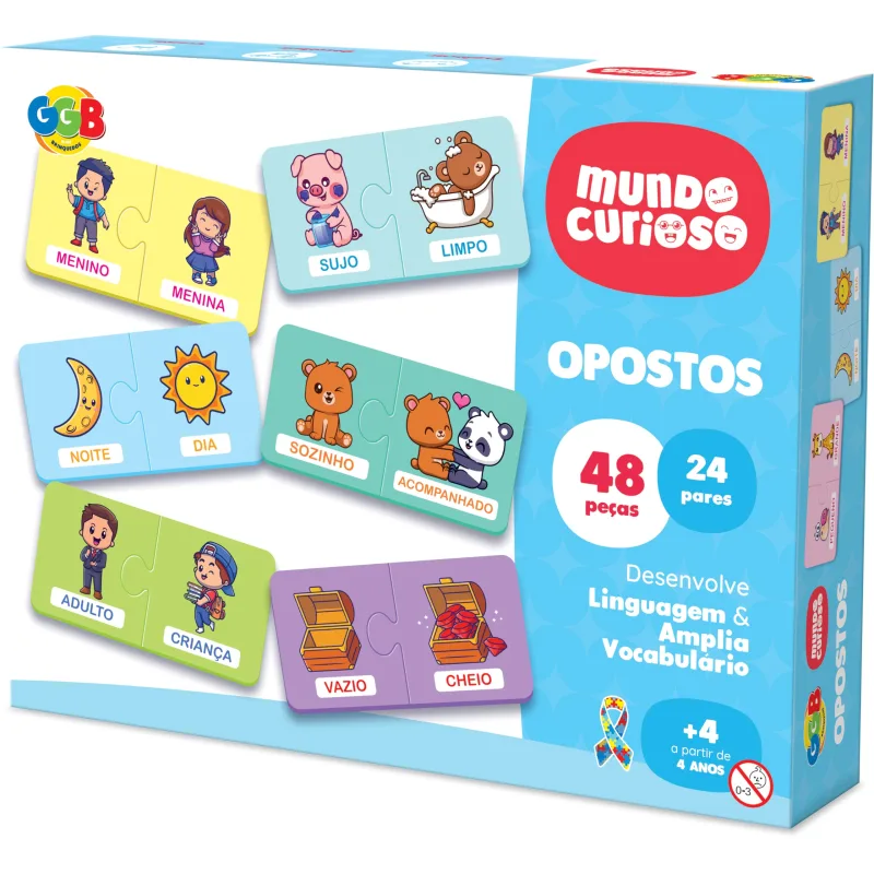 GGB Brinquedo Educativo Encaixando e Aprendendo Opostos
