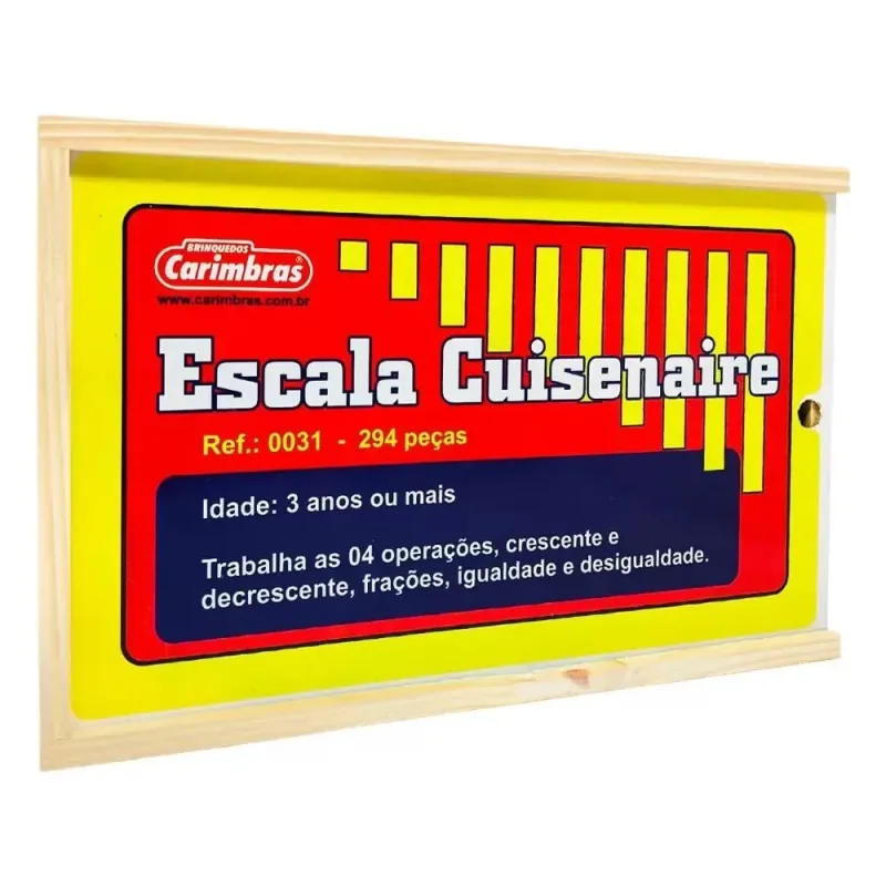 Material Pedagógico Escala Cuisenaire Carimbras 294 Peças Carimbras