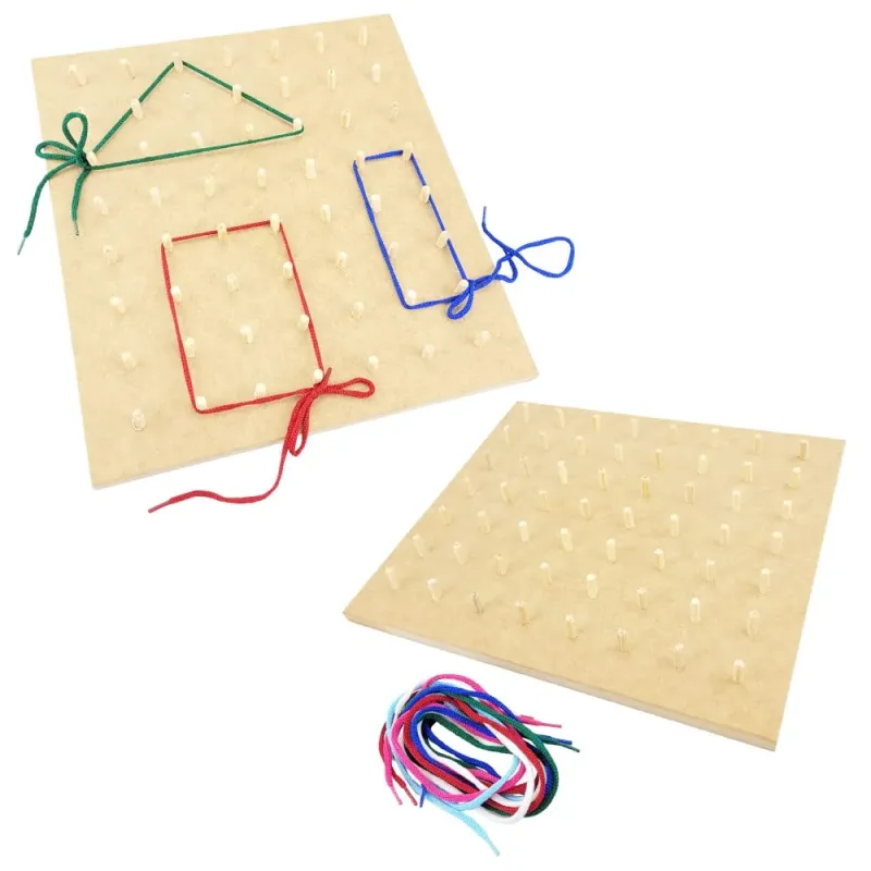 Carlu Brinquedos – Geoplano Jogo Educativo, 4+ Anos, Multicolorido, 9801