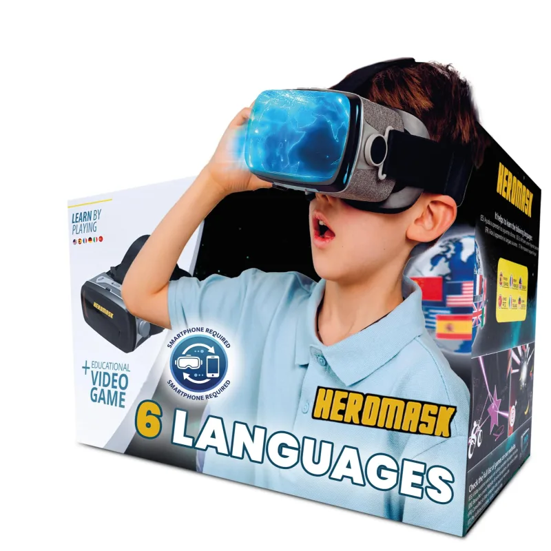 Heromask Óculos VR para Crianças 5-12 · Jogo de Idiomas Realidade Virtual
