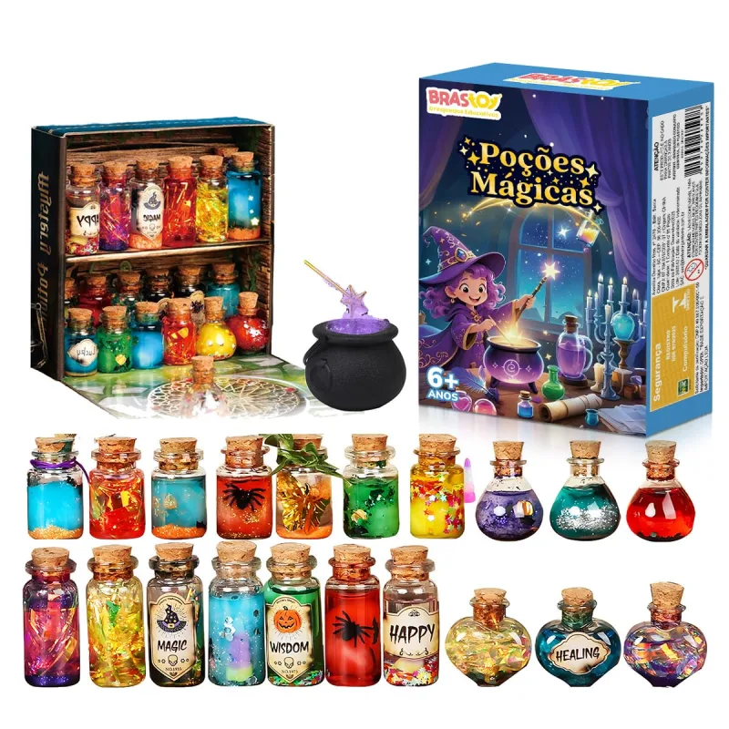 Kits Educativos de Ciências – Kit de Poções Mágicas Atóxico, Brinquedo STEAM e Presente Criativo para Meninos e Meninas para Brincar com Mais de 6 Anos