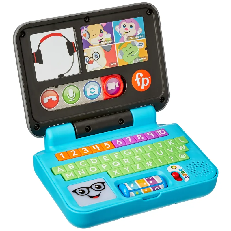 Fisher-Price Aprender e Brincar Brinquedo para Bebês Laptop De Aprendizagem para crianças a partir de 6 meses
