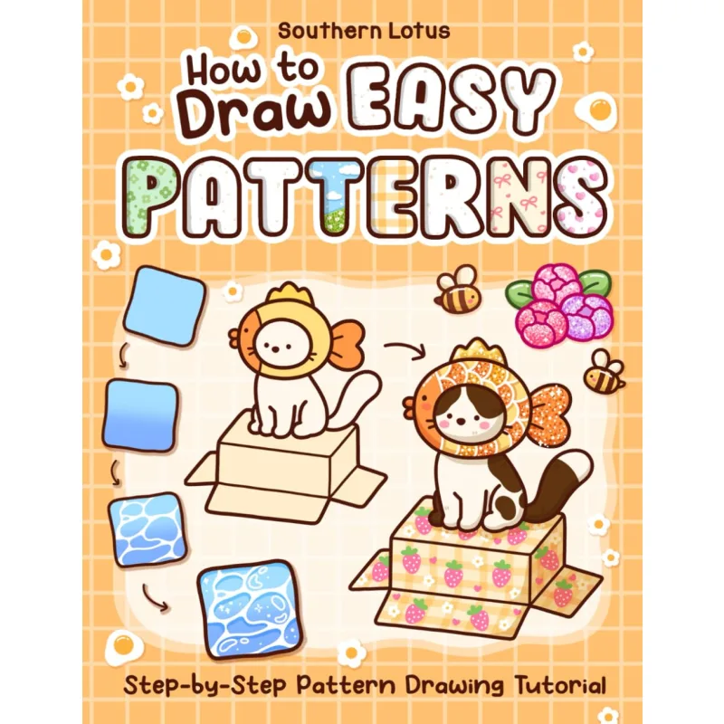 How to Draw Easy Patterns: Cute and Fun Step-by-Step Guide for Adults and Teens to Practice Coloring Creations and Relaxation