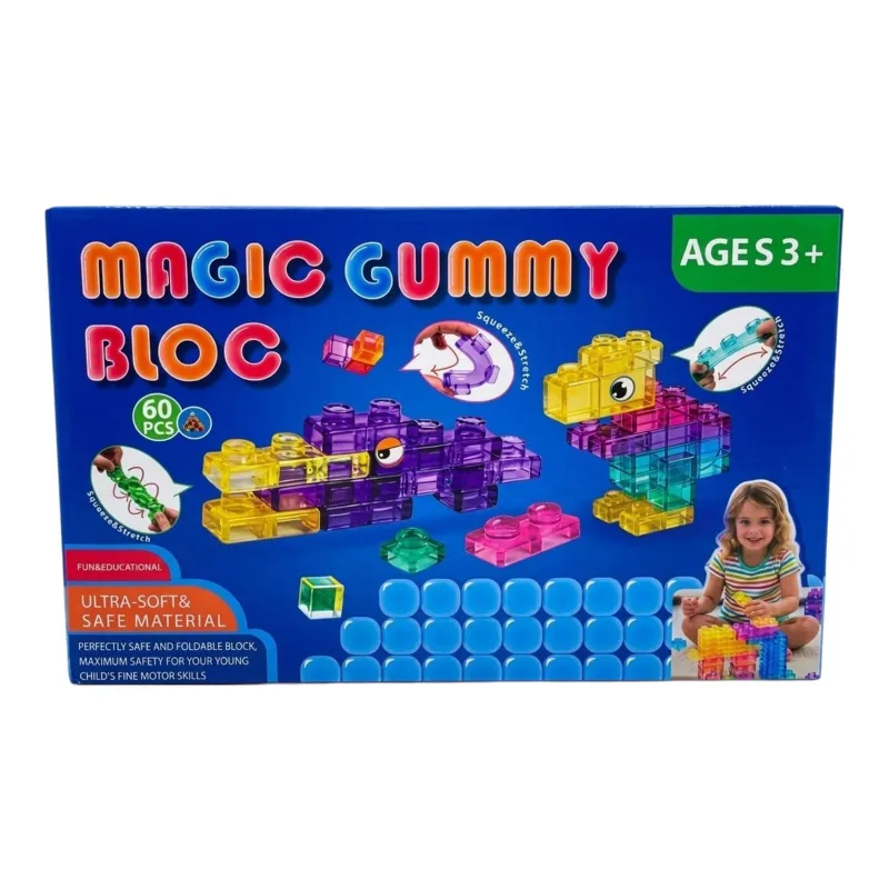 Magic Gummy — 60 peças em silicone flexível