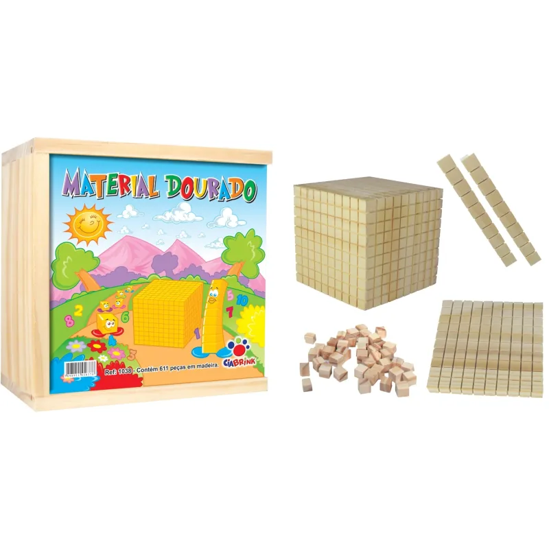 Ciabrink Material Dourado 611 Peças em Madeira – PROFESSOR