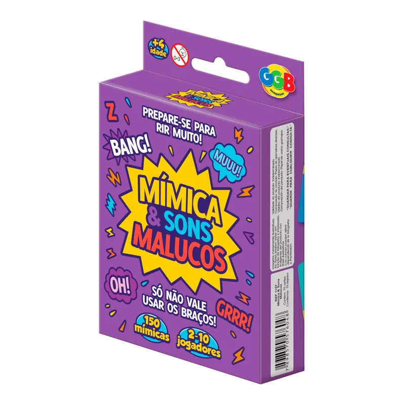 GGB Jogo de Cartas Mímica e Sons Malucos