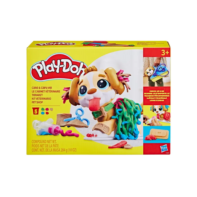 Play-Doh, Massinha de Modelar Infantil, Pet Shop – Conjunto de Brinquedo com Figura de Cachorro, Acessórios e 5 Potes – A partir de 3 Anos