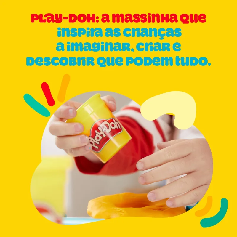 Play-Doh Kit com 10 cores básicas de massinha, refil
