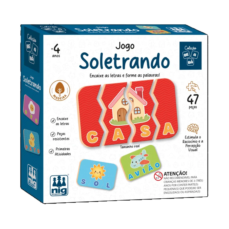 Jogo Soletrando, Madeira Be a Bá, Nig Brinquedos