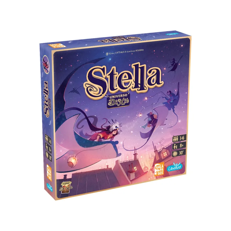 Galápagos, Stella: Universo Dixit, Jogo de Tabuleiro para Família, 3 a 6 jogadores, 30 min