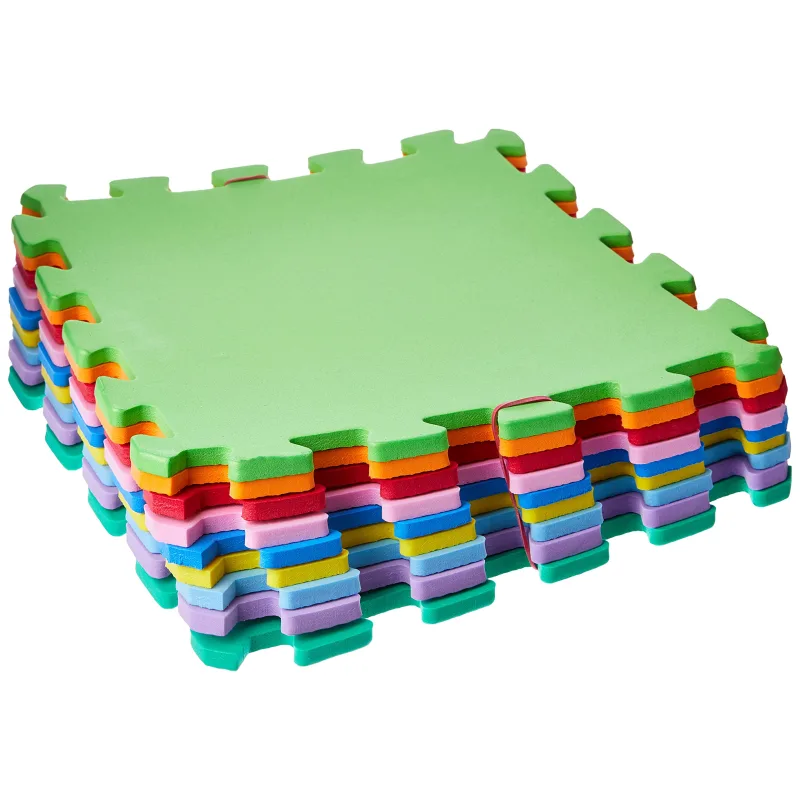 Tapete em Eva Colorido e Decorativo Liso com 9 Placas, Nig Brinquedos