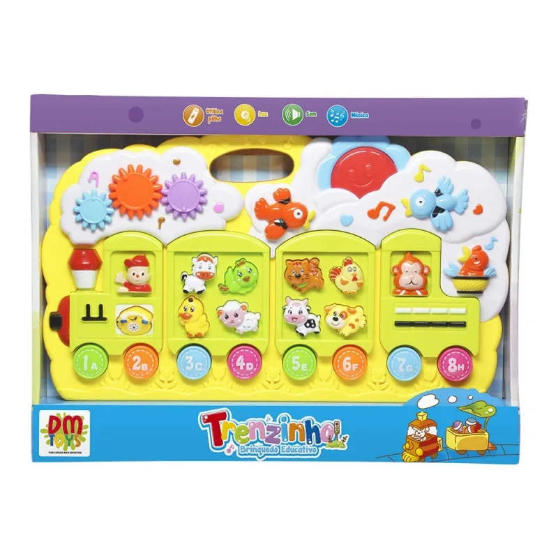 Brinquedo Educativo Trenzinho Luz e Som DM Toys